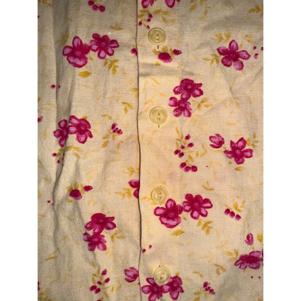 Westbound‎ Womens Floral Linen Button Front Dress W/Pockets Size M - Picture 3 of 7
